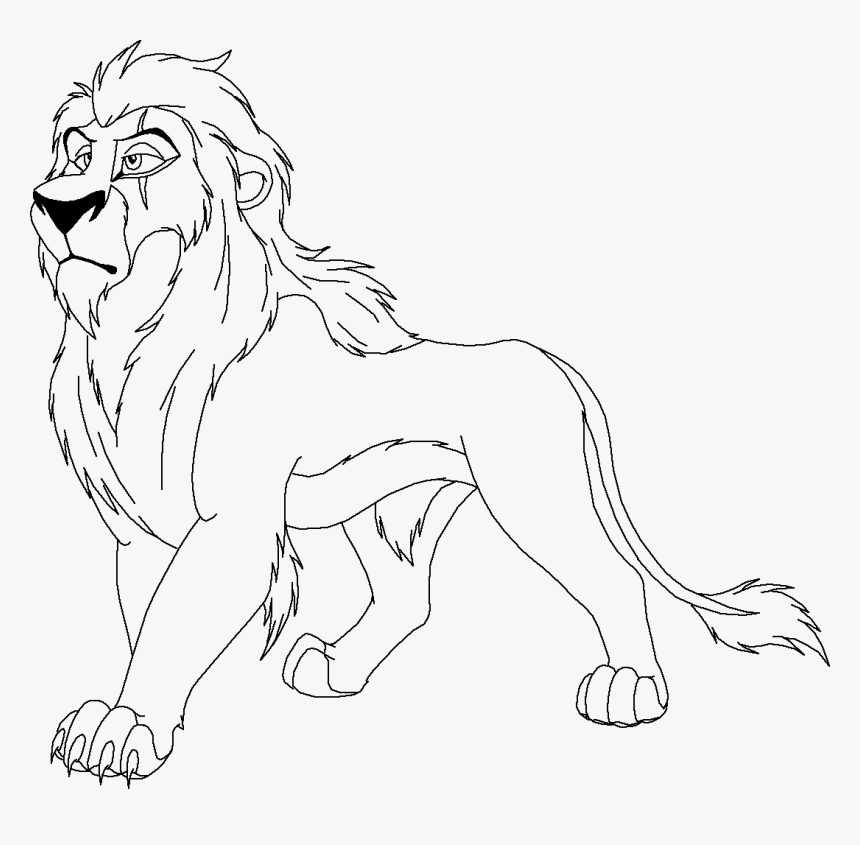 disney coloring pages mufasa simba walt characters scar lion king coloring page hd png download kindpng