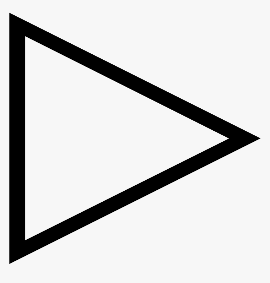 Play Right Arrow Triangle Outline Comments - Right Triangle Icon Png, Transparent Png, Free Download