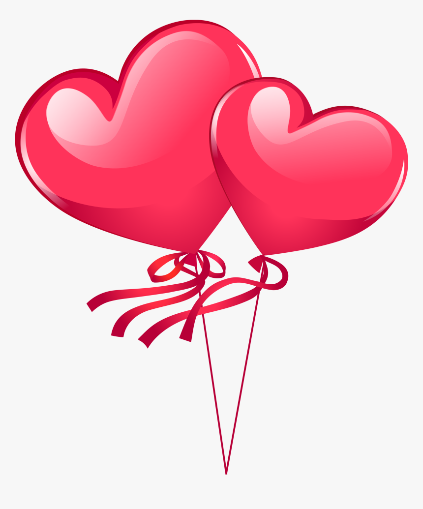 Heart Balloon Png - Png Heart Balloons Pink, Transparent Png, Free Download