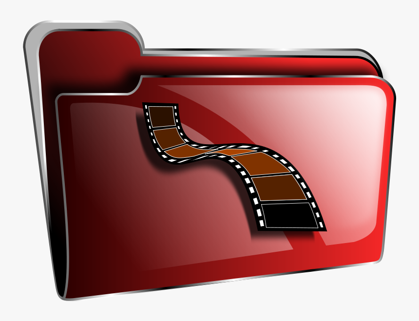 Folder Icon Red Video - Movies Folder Icon Png, Transparent Png, Free Download