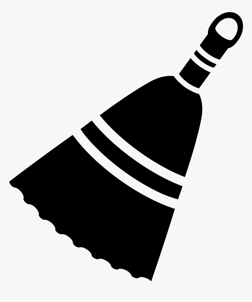 Use A Broom To Clean The Driveway Or Sidewalk - Broom Icon Black, HD Png Download, Free Download