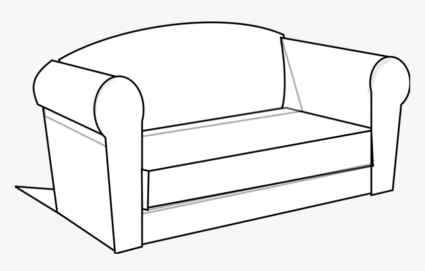 Baby Nursery Marvelous Modern - White Outline Transparent Couch, HD Png Download, Free Download