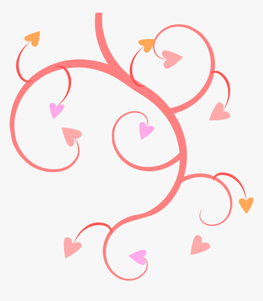 Wedding Hearts Clipart - Swirls And Hearts Clip Art, HD Png Download, Free Download