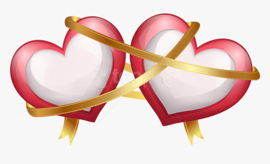 2 Hearts Png Transparent Background - Transparent Background Png Wedding, Png Download, Free Download