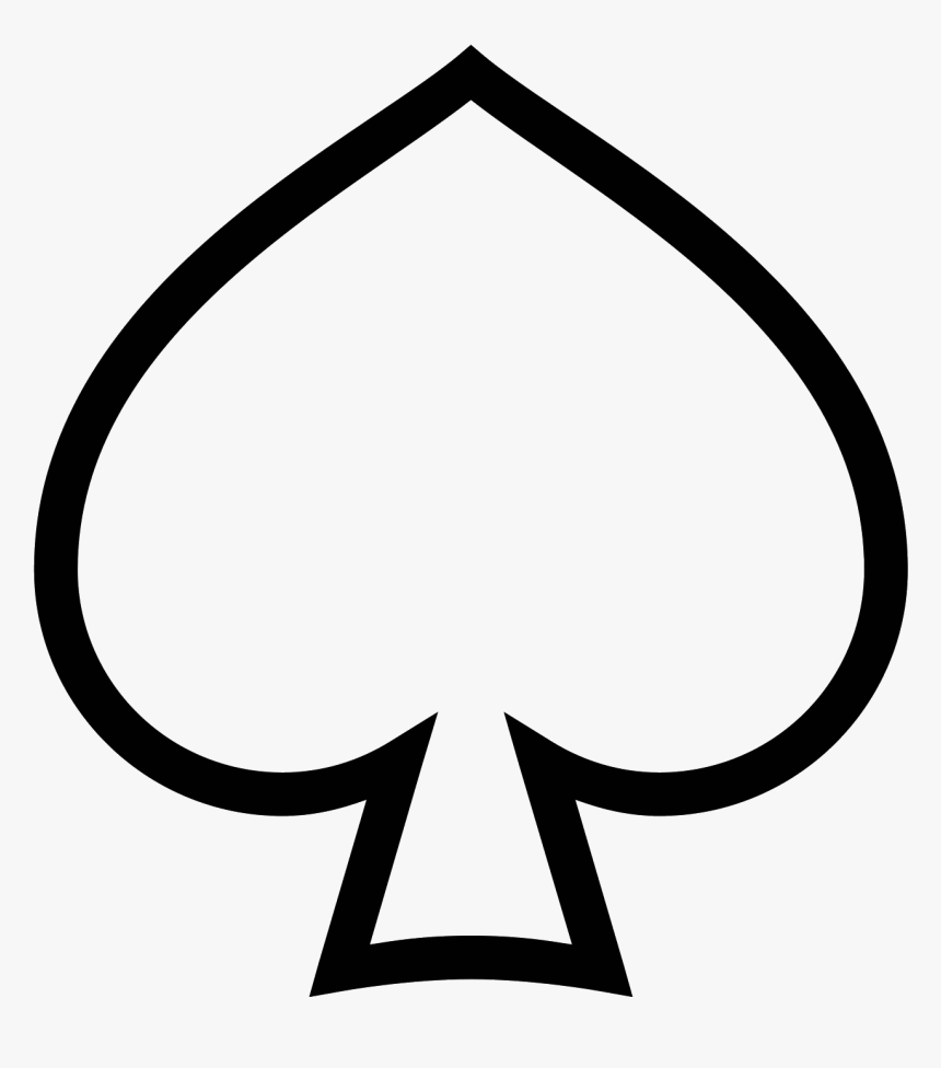 Transparent Spade Clipart Black And White - Ace Of Spades Shape, HD Png Dow...
