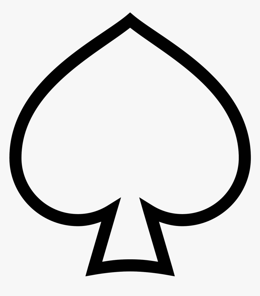 Transparent Spade Clipart Black And White - Ace Of Spades Shape, HD Png Download, Free Download