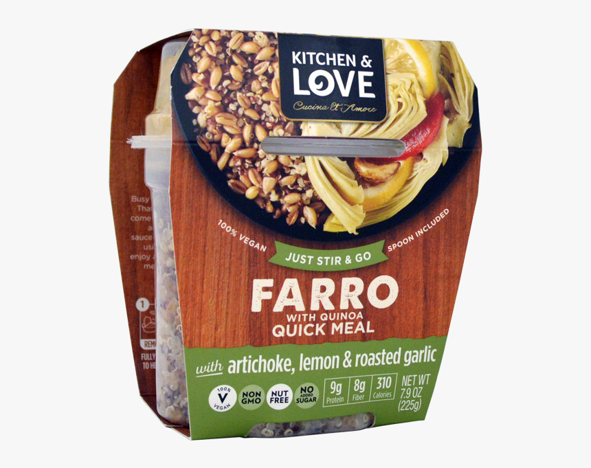 Cucina & Amore Farro With Quinoa Quick Meal With Artichoke, - Farro Quick Meal Artichoke Lemon & Roasted Garlic, HD Png Download, Free Download