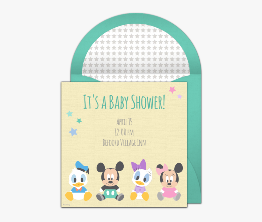 Disney Baby Shower Online Invitation - Disney Baby Shower Invitations Online, HD Png Download, Free Download