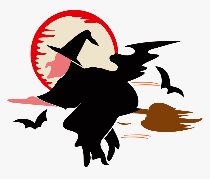 Witch Over The Moon Png, Transparent Png, Free Download