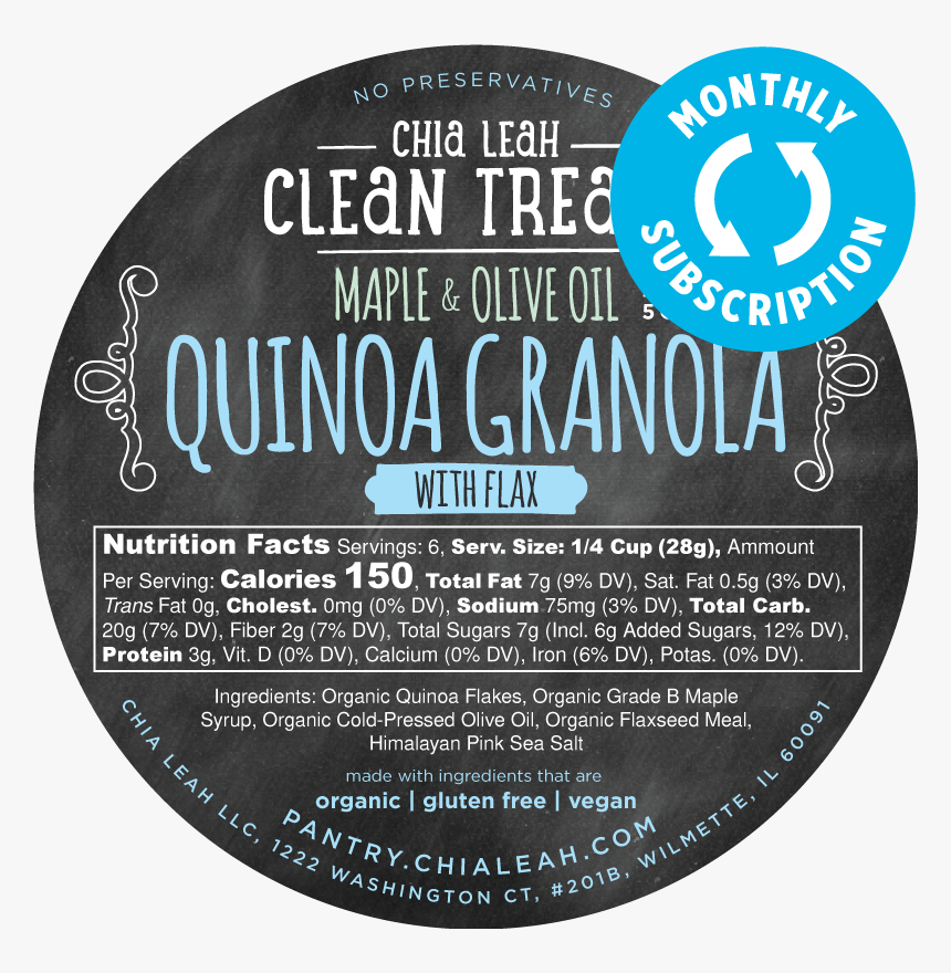 Quinoagranolaflax 2 5 Subscription - Label, HD Png Download, Free Download