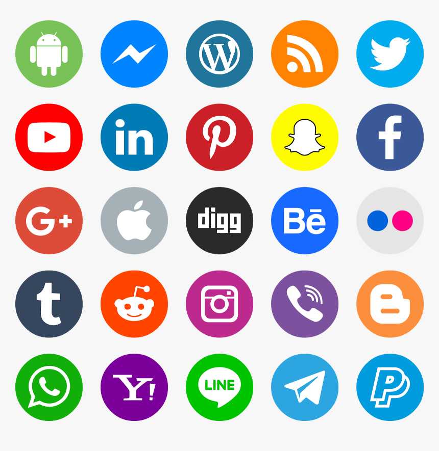 High Resolution Social Media Icons, HD Png Download, Free Download