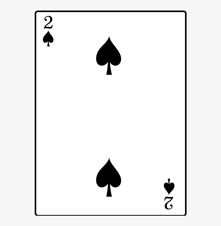 2 Of Spades - 2 Of Spades Png, Transparent Png, Free Download