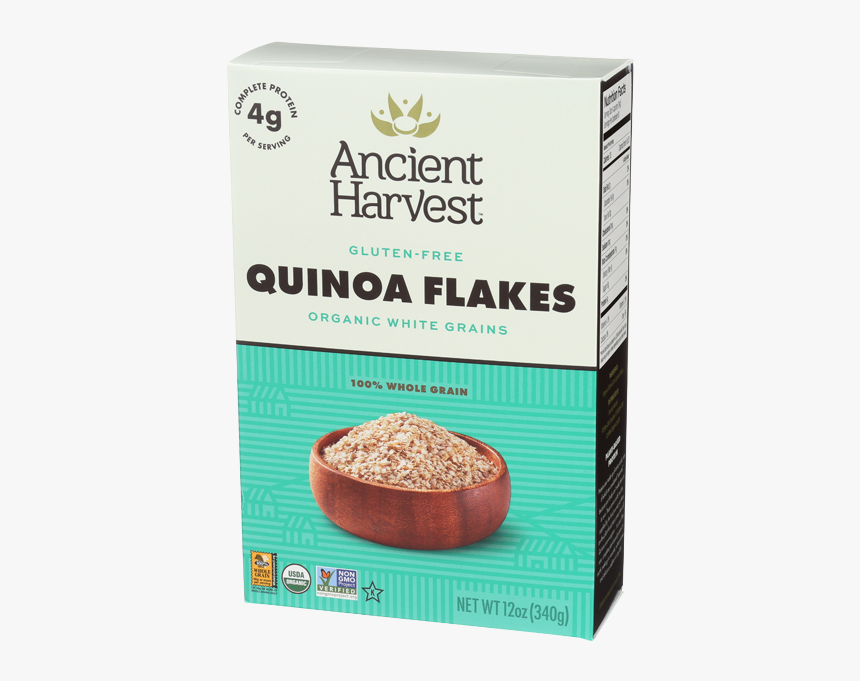 Ancient Harvest Quinoa Flakes For Hot Cereal Box-12 - Brown Rice, HD Png Download, Free Download