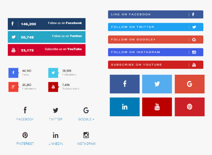 Social Media Follow Buttons Widgets For Blogger - Fases De Gestion De Proyectos De Software, HD Png Download, Free Download