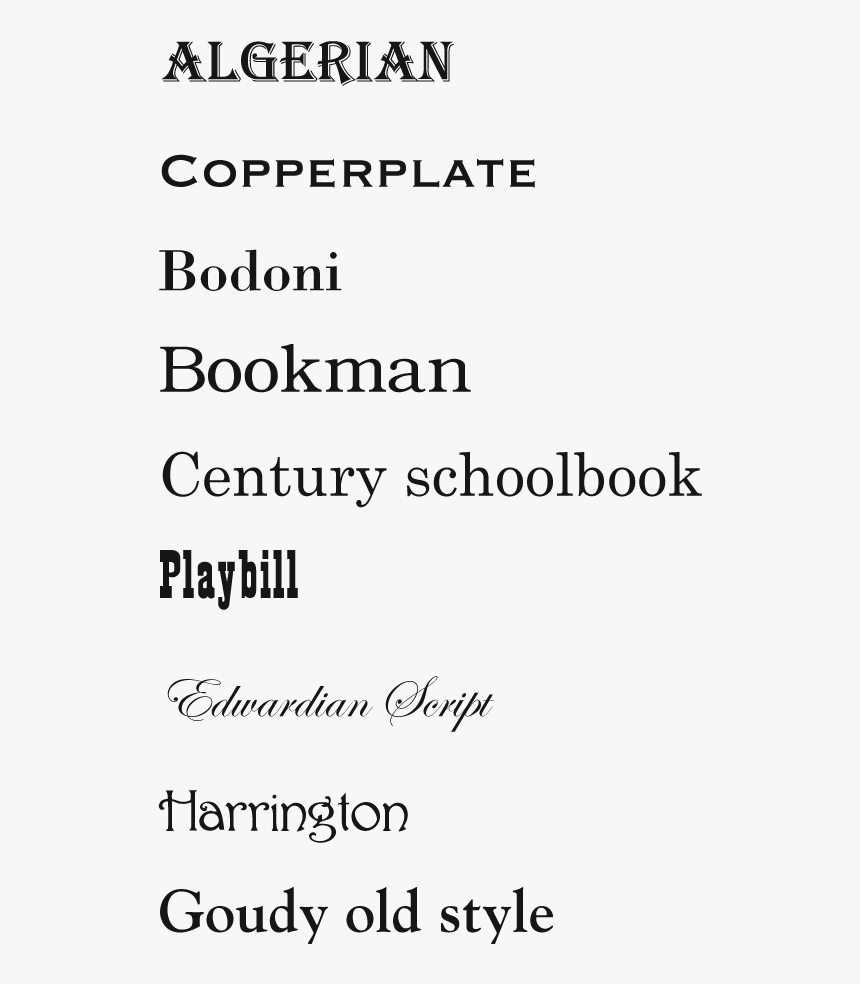 Fonts Ms Office - Victorian Style Victorian Era Font, HD Png Download, Free Download