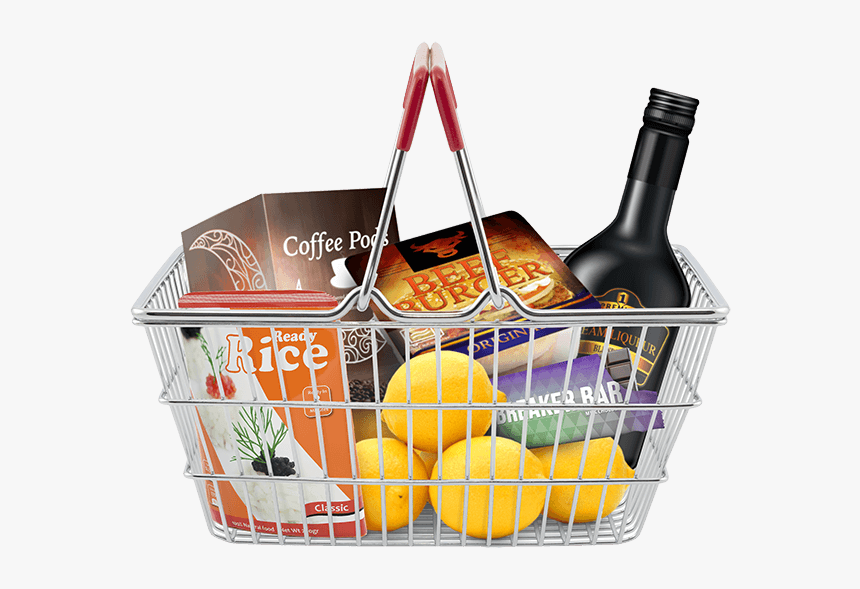 Food-storage - Basket Of Goods Png, Transparent Png, Free Download