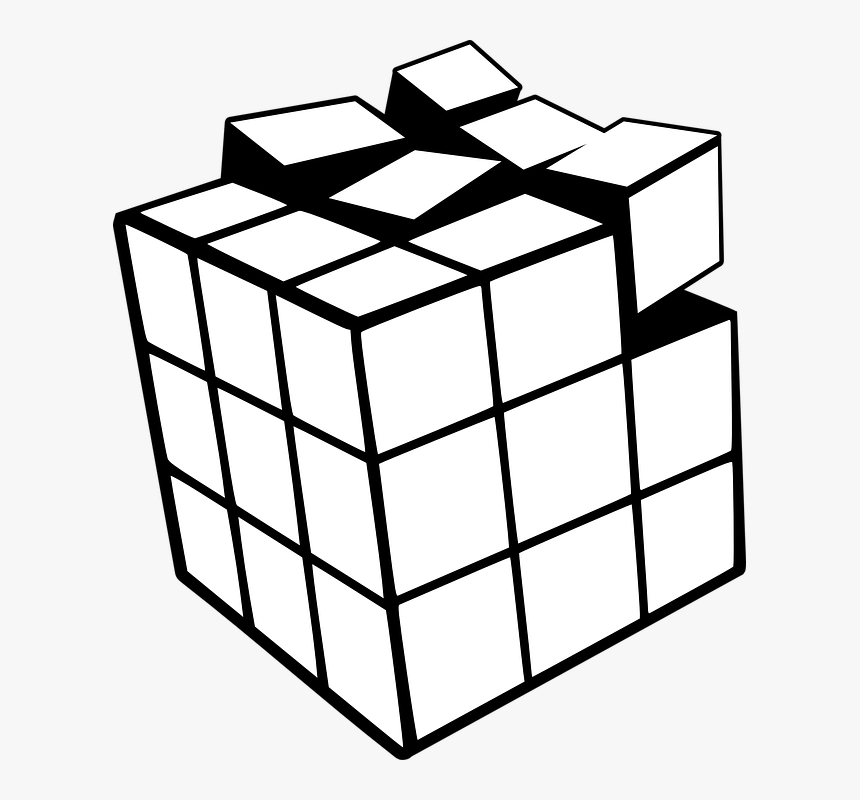 Rubiks Cube Coloring Pages, HD Png Download, Free Download