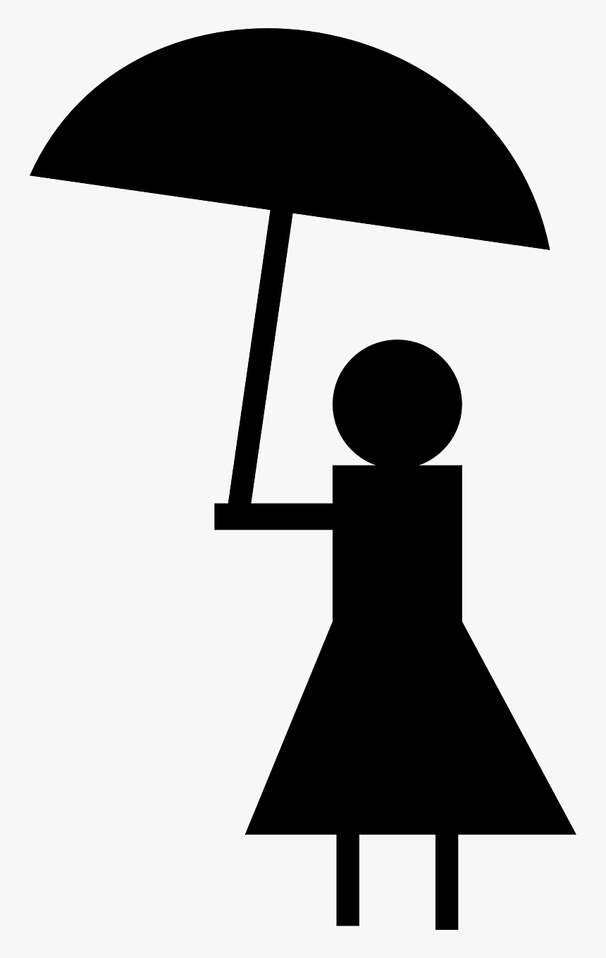 Stick Man Holding Umbrella, HD Png Download, Free Download