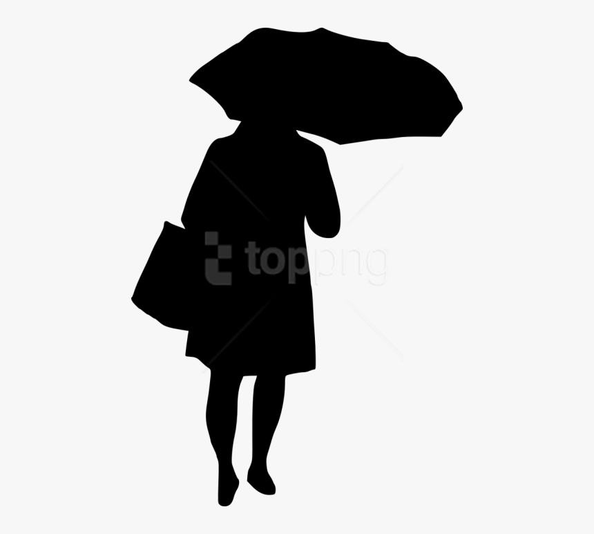 Free Png Woman Umbrella Silhouette Png - Plain White T's 1 2, Transparent Png, Free Download