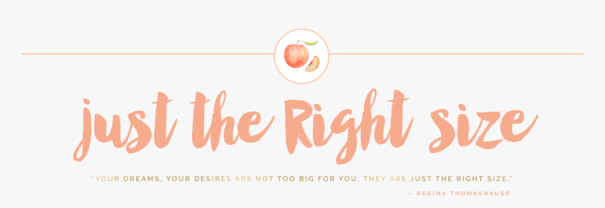 Just The Right Size - Calligraphy, HD Png Download, Free Download