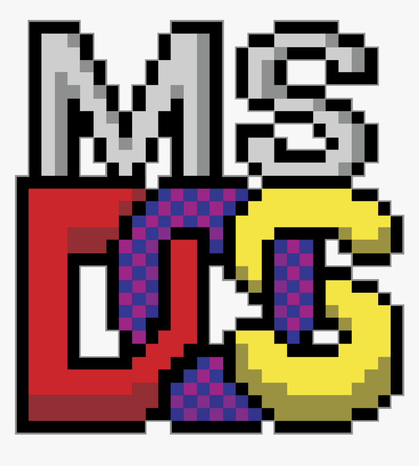 Ms Dos Logo Png - Ms Dos Pixel Art, Transparent Png, Free Download