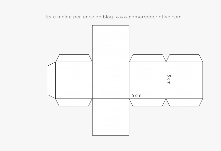 Clip Art Molde Caixa Cubo Png - Molde De Cubo 5 Cm, Transparent Png, Free Download