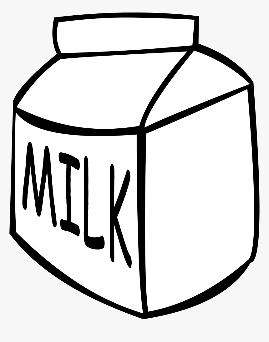 Pantry Clipart Canned Food - Milk Clipart Black And White, HD Png Download, Free Download