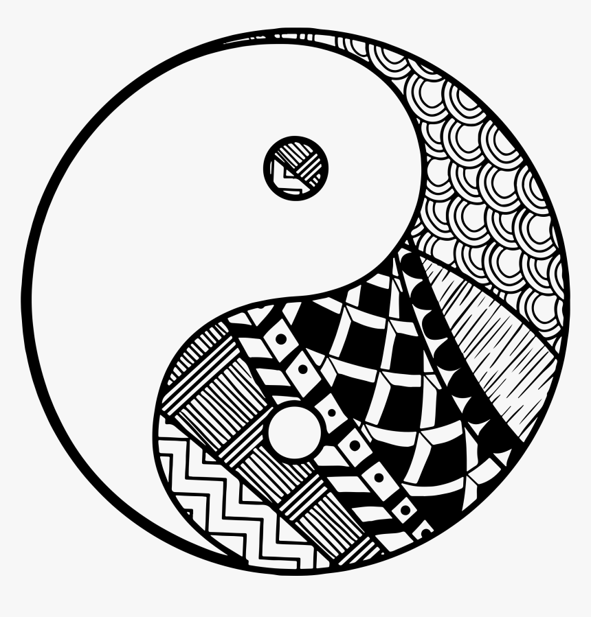 Drawing Facts Interesting - Easy Zentangle Yin Yang, HD Png Download, Free Download