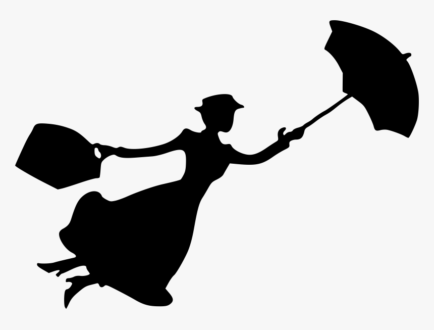 Human Photography - Mary Poppins Silhouette Clipart, HD Png Download, Free Download