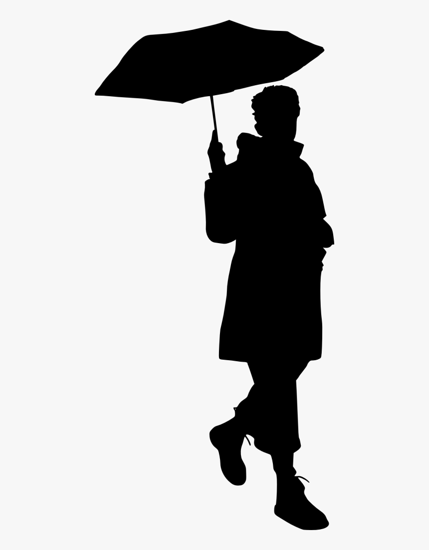 Girl With Umbrella Drawing - Girl With Umbrella Draeing, HD Png Download, Free Download