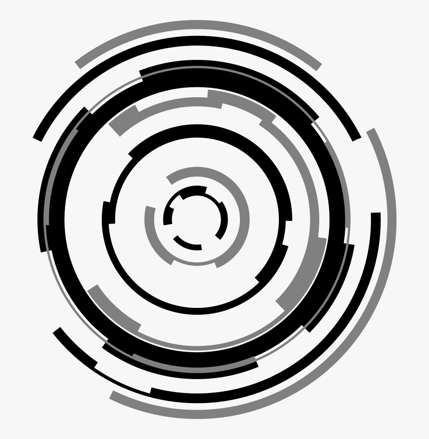 Wheel,area,monochrome Photography - Hi Tech Circle Png, Transparent Png, Free Download