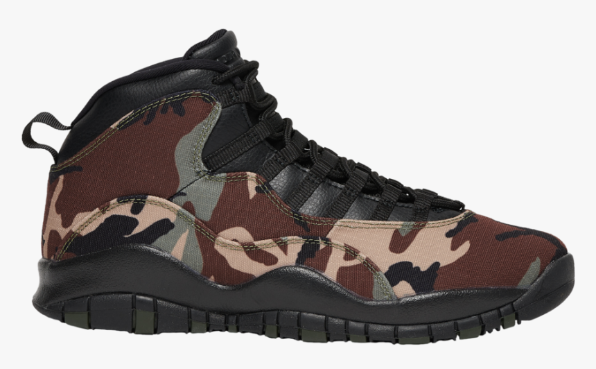 Air Jordan 10 Desert Camo 310805-201 Release Date - Jordan 10 Woodland Camo, HD Png Download, Free Download