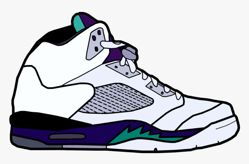 Collection Of Free Jordans Drawing Download On Ui Ex - Transparent Sneakers Cartoon, HD Png Download, Free Download