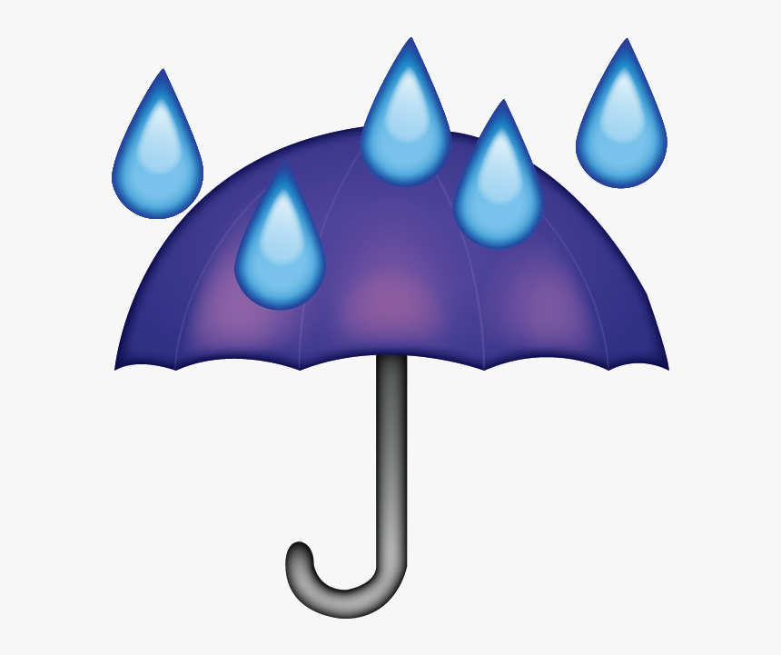 Umbrella Rain Clipart - Umbrella Rain Emoji Png, Transparent Png, Free Download