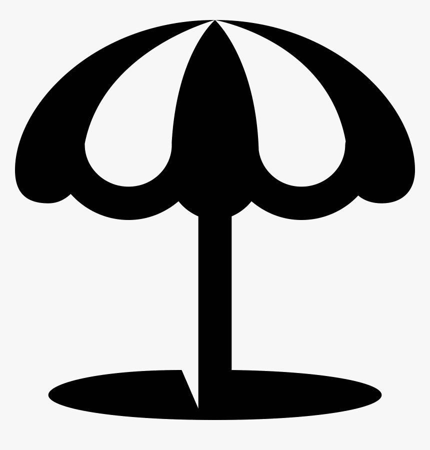 Transparent Beach Umbrella Clipart Black And White - Icono Sombrilla, HD Png Download, Free Download