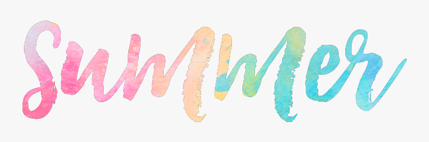 #freetoedit #ftestickers #remixme #watercolor #summer - Calligraphy, HD Png Download, Free Download