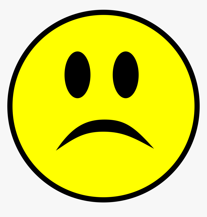 Sad Smileys Png - Sad Yellow Smiley Face, Transparent Png, Free Download