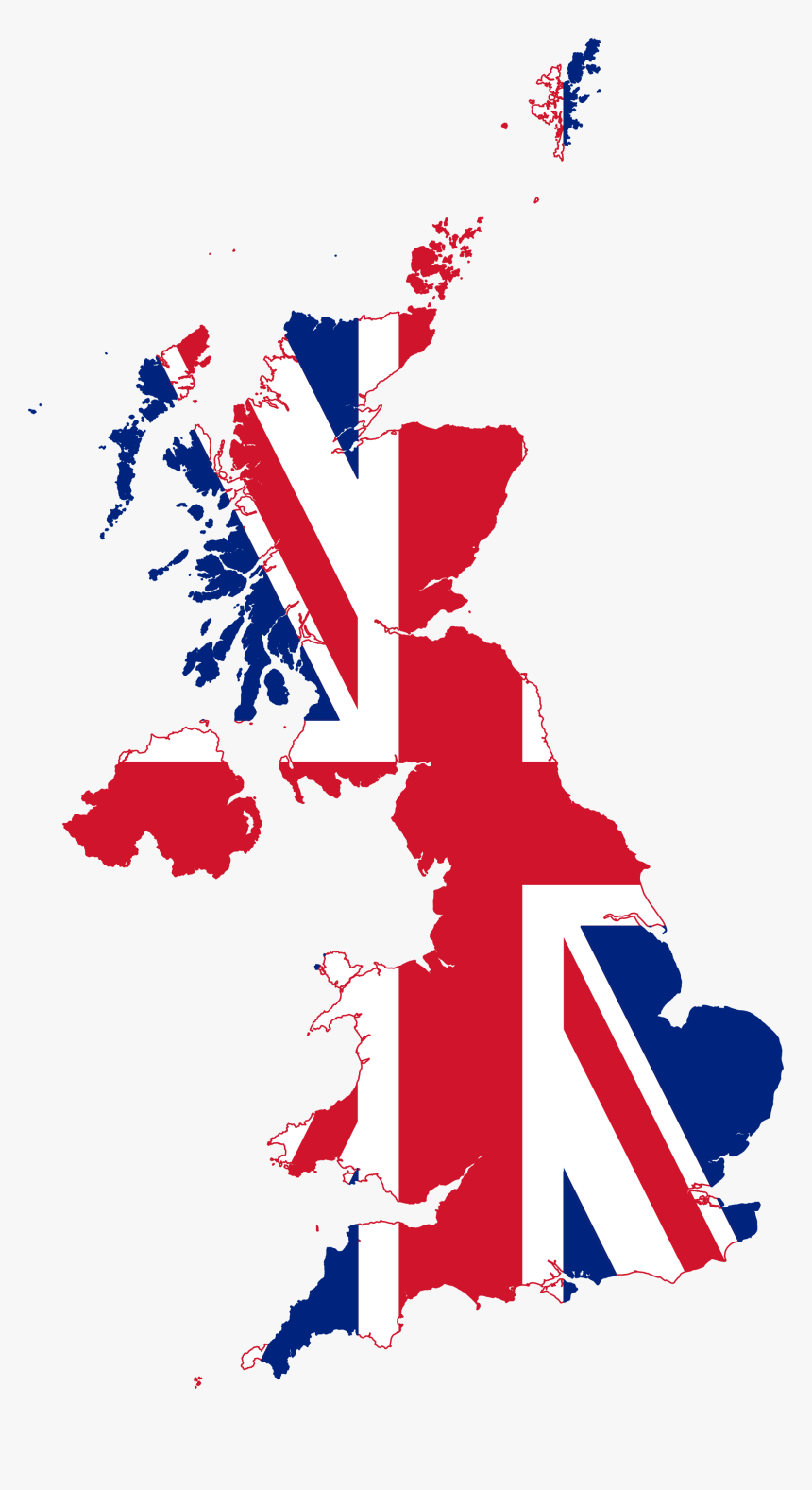 Uk Flag Png - United Kingdom Flag Map, Transparent Png, Free Download