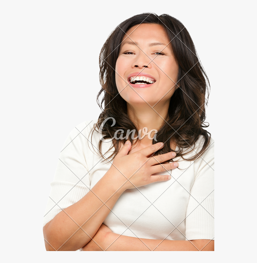 Clip Art Laughing Mature Woman Photos - Middle Aged Asian Woman, HD Png Download, Free Download