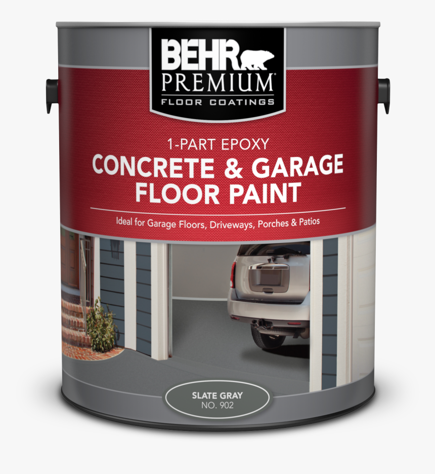 Can Of Concrete & Garage Floor Paint - Behr Premium Concrete And Garage Floor Paint, HD Png Download, Free Download