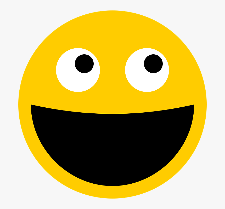Smiley, Emoticon, Smilies, Happy, Smile, Laughing - Smiley Face With Big Mouth, HD Png Download, Free Download