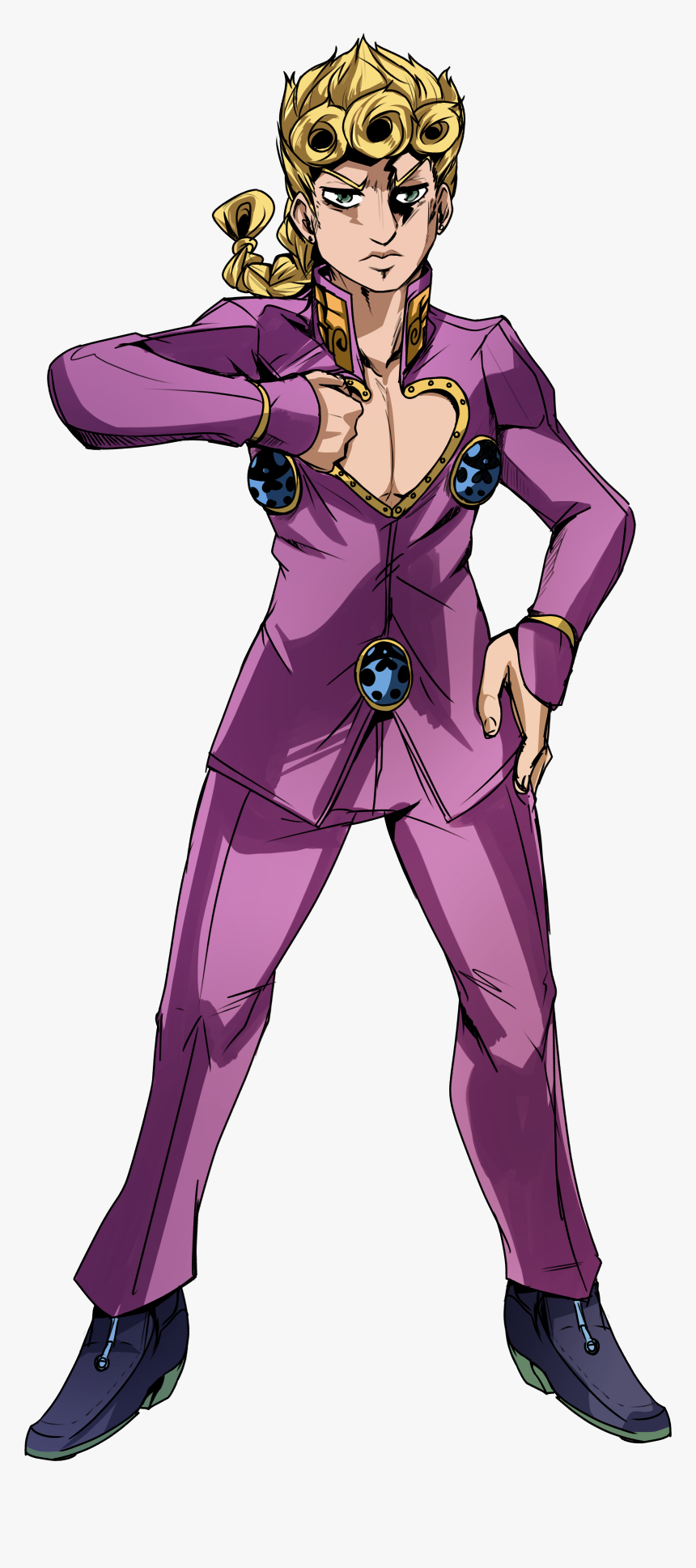 Jojo"s Bizarre Adventure - Giorno Giovanna Hair Style, HD Png Download, Free Download