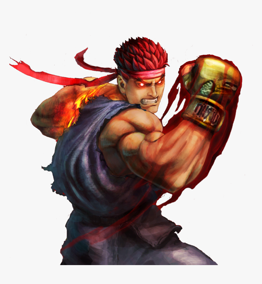 Download Street Fighter Iv Png Photos - Evil Ryu, Transparent Png, Free Download