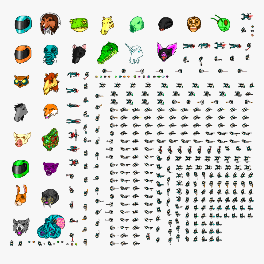 Hotline Miami Unused Sprites, HD Png Download, Free Download