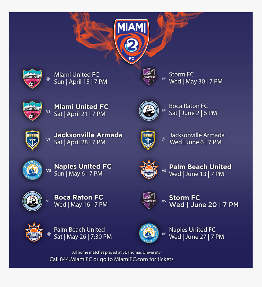 Miami Fc 2 Season Membership - Miami Fc, HD Png Download, Free Download