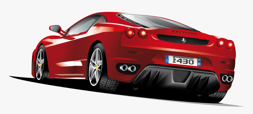 Red Ferrari Clipart Image Download - Ferrari Vector, HD Png Download, Free Download