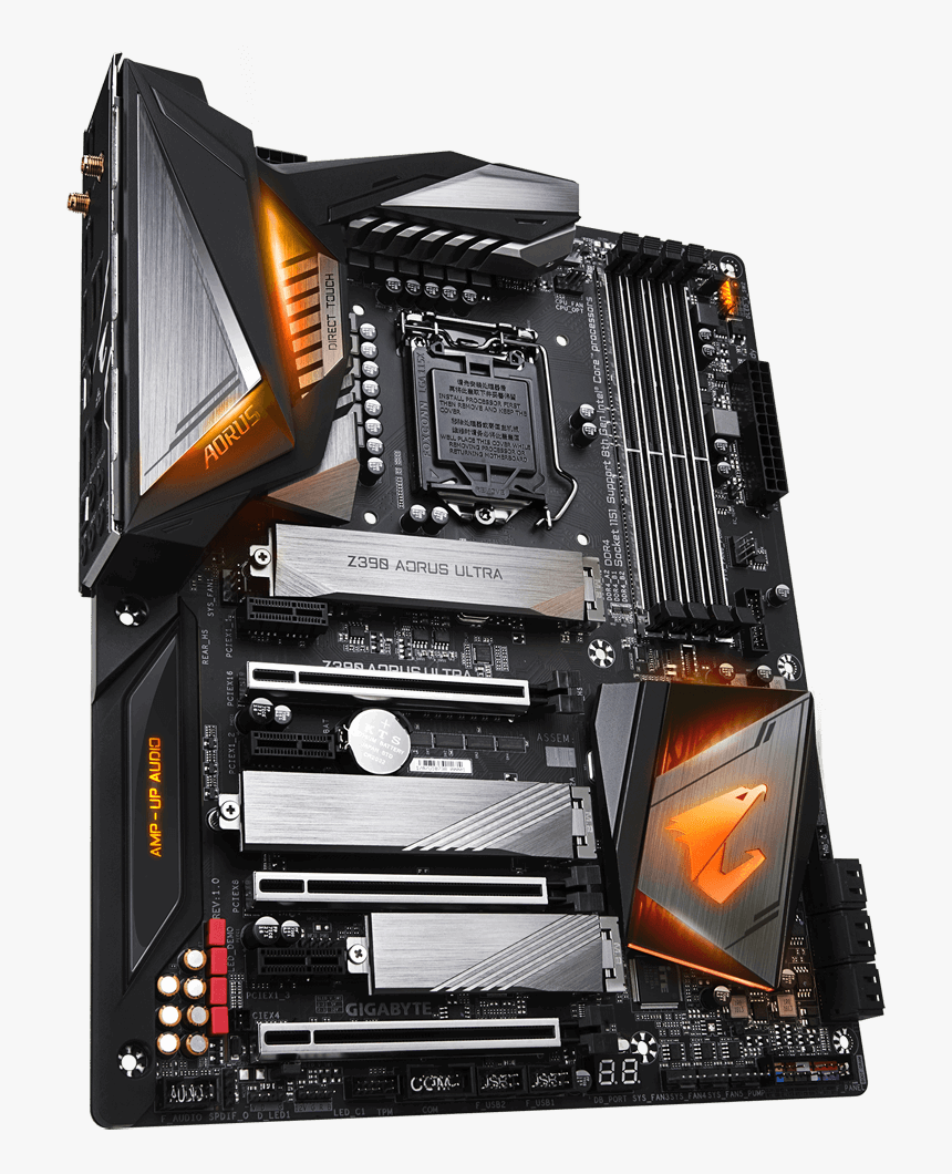 Transparent Gigabyte Logo Png - Gigabyte Z390 Aorus Ultra Atx Lga1151 Motherboard, Png Download, Free Download