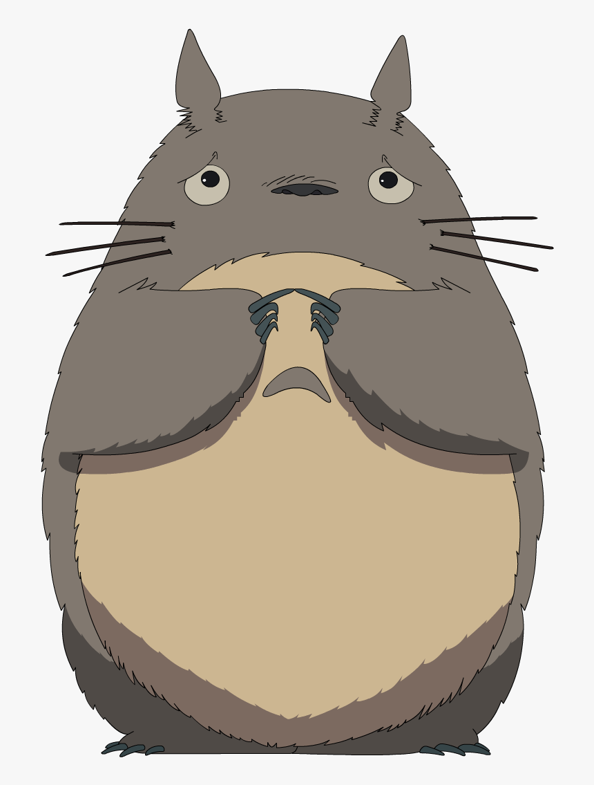 Sad Totoro By Jax89man-d4w0y23 - Ghibli Png, Transparent Png, Free Download