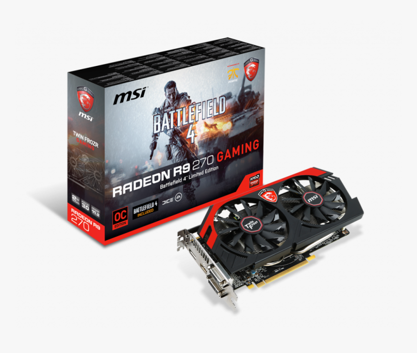 Msi R9 270 Gaming 2g Bf4, HD Png Download, Free Download