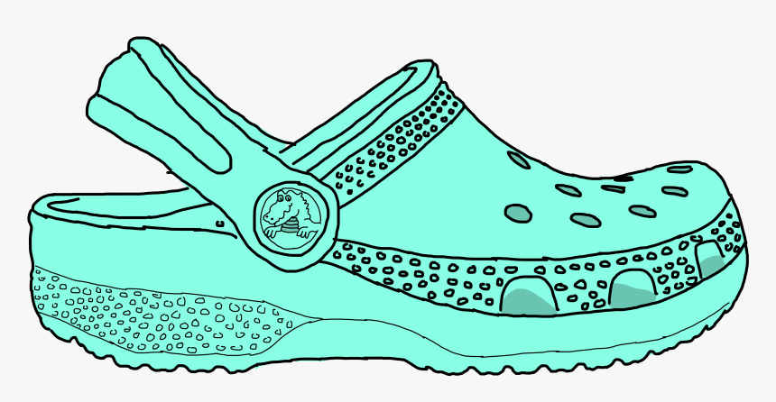 Croc Interesting Art Fashion Doodle Crocs Drawing Bad - Draw Crocs, HD Png  Download - kindpng